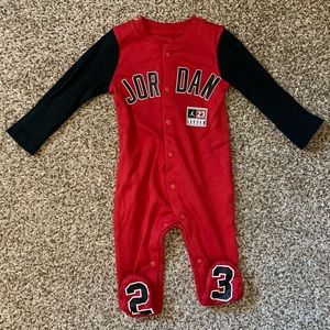 Jordan baby footie onesie